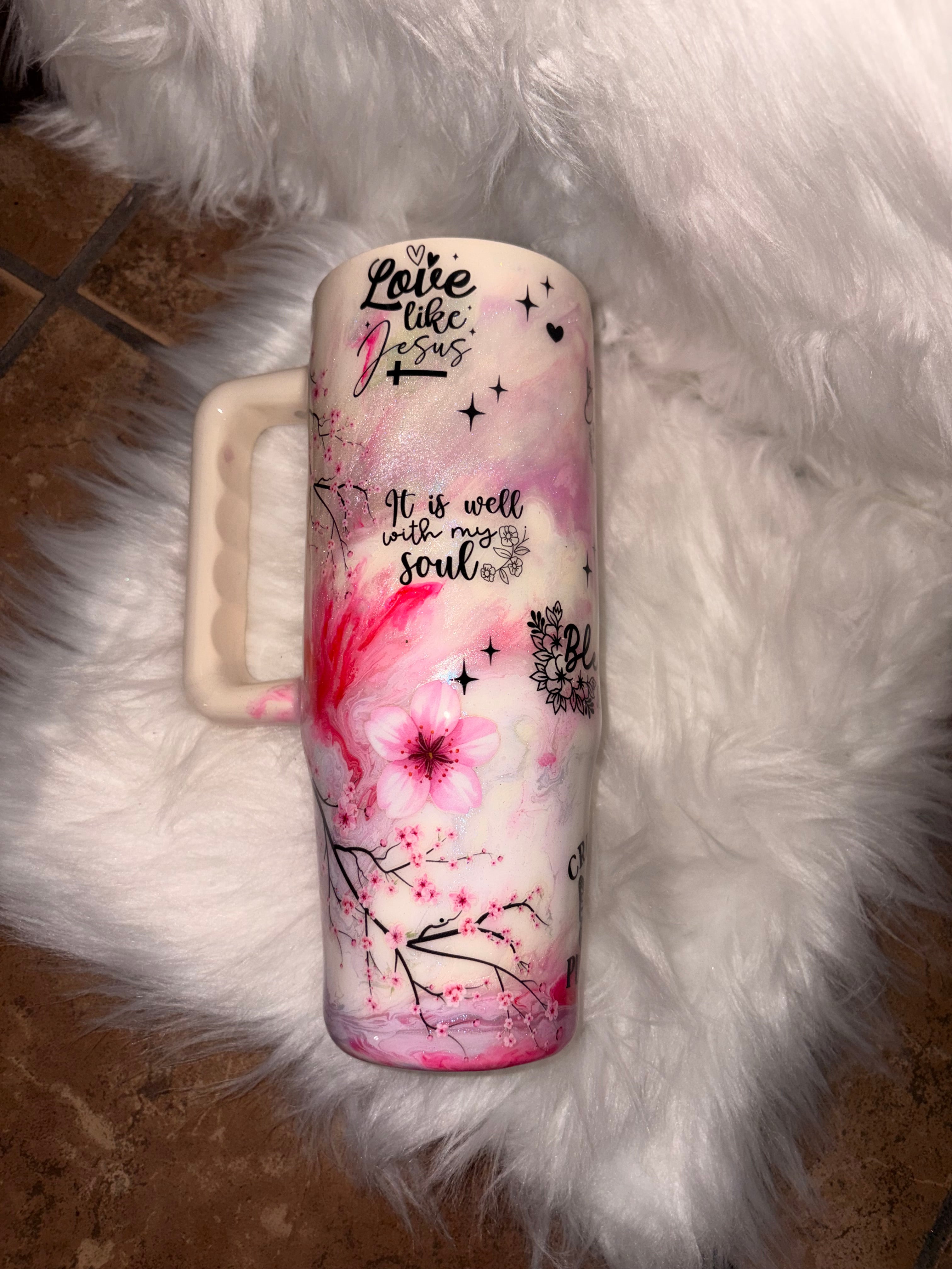 30 oz tumbler with handle